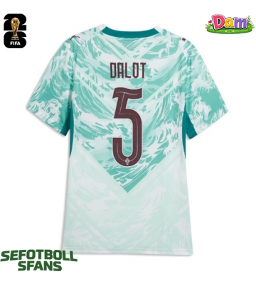 Portugal Diogo Dalot #5 Bortatröja Kvinnor VM 2026 Kortärmad